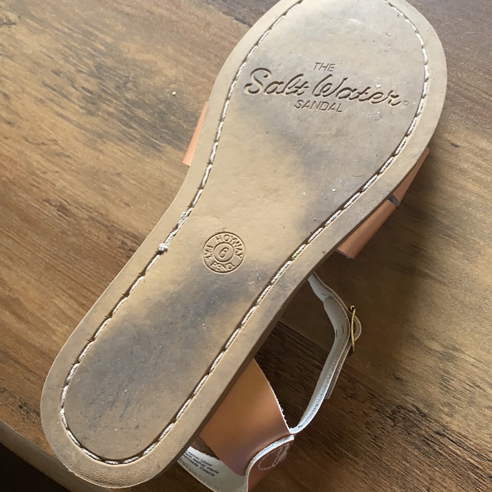 SaltWater women’s sandals, rose gold. Size 7.5. - Picture 3 of 4